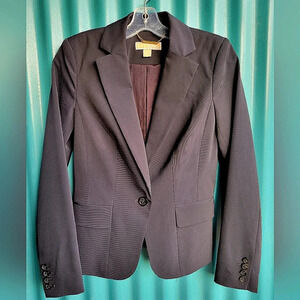 Michael Korss Black Suit Jacket Lined  Long Sleeves Size 2